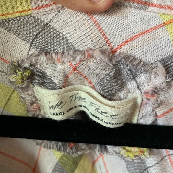 Free People Seeking Starlight Plaid Top Moondrop - Picture 3 of 7